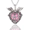 Coeur fraise son perle cage médaillons pendentif colliers ouverture flottant son perle médaillon collier pour femme enceinte bijoux