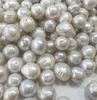 11-13mm Baroque Natural Pearl Naked Beads White Gray Natural Freshwater Pearl Beads