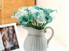 Toptan 30 ADET Gerçek Dokunmatik Dekoratif Yapay Çiçekler Calla Lily Buketleri Yapay Düğün Buket Parti Malzemeleri 20 Renkler