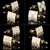 gold square cufflinks