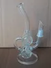 roue d'eau fraîche bongs en verre double filtration compensation 14.4mm nid d'abeille recycleur eau moulin à tuyaux en verre roue bong en verre livraison gratuite