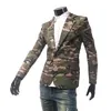 Costumes masculins Blazers Wholesale-Style Autumn Mens Blazer Slim Fit Suit Jacket Fashionable Designer Fitness Camouflage Single Button M-xxl1