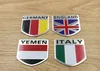 Nouveau 3D aluminium angleterre allemagne italie yémen drapeau National emblème Badge voiture/moto signalisation plaque signalétique Logo voiture autocollants