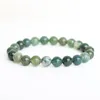 SN1086 MOSS AGATE JAGEMEDEL Känslomässigt stödarmband Stress Relief Smycken Moss Agate Anxiety Natural Stone Armband Shippin2088