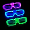 popular party Led shutter glow cold light glasses light up shades flash rave luminous glasses Christmas favors cheer atmosphere props