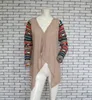 Maglioni Cardigan all'ingrosso Donna Maglione lavorato a maglia Moda Azteco Manica lunga a righe Top Cardigan casual Aria condizionata Asimmetrico Sh