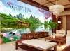 3D papel de parede foto personalizada não-tecida mural chinesa paisagem jardim sala decoração pintura 3d parede mura de parede para paredes 3d