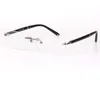 Klasyczna MB374 Business Rimless Men Square Okulary Rama 57-16-140 Dla Okularówek na receptę Full-Set Case Ome Factory Outlet