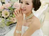 2017 Luxury Bridal Accessories Pearl Necklace Earring Accessories crystal Wedding Jewelry Sets Fashion Style Hot Sale