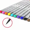 Sta 10 cores definido 0.38mm forro fino colorido marcador canetas aquarela baseada em marcadores de arte baseada para manga anime esboço desenho caneta