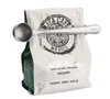 New Arrive Stainless Steel Ground Coffee Measuring Scoop Spoon With Bag Seal Clip Silver7757918