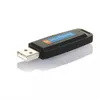 D001 u disco digital gravador de voz caneta USB flash drive dictaphone gravador de áudio suporta slot de cartão tf preto branco 100 pcs / lote