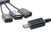 50 teile/los * 3 in 1 micro usb OTG Hub Kabel Stecker Spliter 3 Port Micro USB Power Lade Ladegerät für Samsung Google Nexus