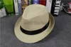 Vogue Women And Men Straw Panama Hats Kids Size Summer Fashion Fedora Stingy Brim Hat Parents Sun Caps 8 Colors