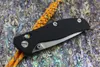 2016 DC ontwerp DC-A6 Shirogorov zakmes real D2 Satin Blade Zwart/Oranje G10 Handvat met DC nylon schede Camping tactische EDC gereedschap