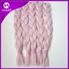 Gratis verzending 24 "80 g roze vanillekleur jumbo vlechten haar dreadlock zachte afro gehaakte doos vlechten t2334