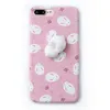 2017 Śmieszne 3D Cartoon Kitty Cat Telefony Przypadki Silicone Squeeze Stress Złożyć Squishy Soft TPU dla iPhone 6 6S 7 7Plus Cradle