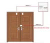 Stainless steel door furniture hardware fittings bead KTV dedicated touch bead wooden door DingZhu invisible a secret door