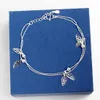 Whole-2016 Vrouwen 925-Silver Enkelbandje Leaf Enkelband Kraal Enkelbanden voor Vrouwen Mode Voet Sieraden Nieuwe Body Chains301P