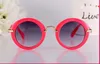 Mode ronde schattige merkontwerper kind zonnebril anti-uv baby vintage glazen meisje cool broedogelei 12 stcs lot 338n