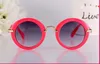 Mode runde niedliche Markendesigner Kinder Sonnenbrille Anti-UV-Baby Vintage Gläser Mädchen coole Brillen 12pcs Lot 310W