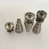 6in1 Titanium Nails Domeless Universal Male/Female Fit 10mm 14mm 18mm Titanum Nail For Glass Bongs Smoking Pipe Free Shipping