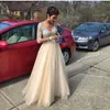 Luxury Crystal Beaded Evening Dresses Sparkle Deep V Neck Evening Gowns Half Long Sleeve Prom Dress Sparkle A line Party Dress Custom Made