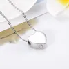 IJD9952 Polierherz für Asche frei gravieren Asche Keepsake Halskette Familie / Haustier Schmuck Urne Halskette Sonderangebot