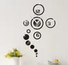Personality mute wall clock DIY clock wall stickers mirror mirror upscale living room wall clock decoration2344