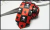 Cravatte con teschio Cravatta con stampa 145 * 5 cm 4 colori Cravatta professionale Cravatta da uomo per la festa del papà Cravatta da uomo da uomo Regalo di Natale