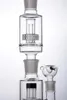 narghilè Pipa ad acqua per narghilè in vetro grande staccabile con percolatore a doppia matrice da 17,5 pollici e giunto da 18 mm