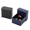 5 * 5 * 3 cm Biżuteria Wyświetlacz Box 48 sztuk / partia Multi Colors Black Sponge Diamond Pattern Pattern Papier Pierścień Paper / Kolczyki Pudełko Pudełko Pudełko