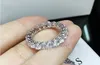 Vecalon Prong Set Women Jewelry 925 Sterling Silver Ring 2 karat simulerade diamant cz förlovningsbröllop band ringar för kvinnor4145073