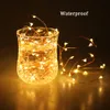 Wodoodporna 2m LED AA Zasilana bateryjnie LED Copper Wire Fairy String Lights Lampy Kryty Outdoor Glassble Dyi Oświetlenie Na Boże Narodzenie