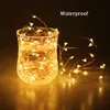 Wodoodporna 2m LED AA Zasilana bateryjnie LED Copper Wire Fairy String Lights Lampy Kryty Outdoor Glassble Dyi Oświetlenie Na Boże Narodzenie