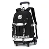 Nouveau 6 roues sac à dos pour enfants mode sac d'école étanche chariot sacs à dos pour enfants maille épaisse bandoulière enfants B236D