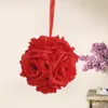 2 pz/lotto 10 CM Nuova Crittografia Artificiale Rosa Fiore Di Seta Baciare Palle Palla Appesa Ornamenti Di Natale Decorazioni Della Festa Nuziale