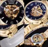 Winnaar Brand Women kijken luxe automatische zelfwind mechanisch horloge skeletkiezen roestvrijstalen band hele horloges slz146061131