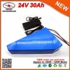 Triangle rechargeable 720W electric bicycle e bike battery packs 30A bms li ion 24V 30Ah lithium ion samsung battery for bike