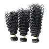 Brasiliana capelli umani tesse con chiusura frontale in pizzo 13 * 4 economici 100% non trasformati profonde 3Pcs capelli fasci di capelli e orecchio all'orecchio full frontals