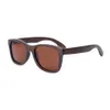 2018 nuevas gafas de sol de moda para hombre, gafas de sol de bambú de madera personalizadas, gafas cuadradas femeninas de sol, gafas de sol polarizadas de color marrón bambú