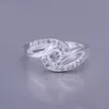 Anello da donna in argento sterling placcato con pietre preziose da 10 pezzi stile EMR15 molto misto, anello piatto in argento 925 di alta qualità di vendita calda
