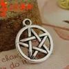 500 pcs 16mm Vintage Metal Alloy Pentagram Charms Pendants Jewelry Star Charms 4 color for option
