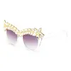 Oddkard ny elegant kristall mode kvinnor solglasögon modern lyx design kattögon solglasögon Premium eyewear UV400