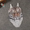 One Piece Kids INS tiger swimsuit 3D Tiger print Swimsuit for Girls Brand new Kids animal Swimwear Girls Bathing Suits Girls Swimwear