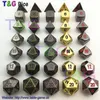 ボードゲームのためのWholesale-top Quality 2016 New Metalic 7 Dice Set D4 D6 D8 D10 D％D12 D20男性特別な贈り物のためのRPG Dados Jogos Dnd