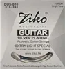 Cuerdas de guitarra acústica ZIKO 010-048 DUS-010, piezas de guitarra chapadas en plata, accesorios para instrumentos musicales