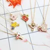 12 pièces Lot d'articles de bijoux de mode en métal émail carte Captor Sakura étoile baguette pendentif collier 3847987