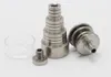Universal Titanium Nail 10mm&14mm& 18mm 6 In 1 Adjustable Male Or Female Joint Carb Cap Nails For Bong Glass Water Pipes