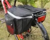 2016 New Waterproof Outdoor Black Cycling Bicycle Saddle Bag Bike Bags PVC and Nylon Waterproof Double Side Rear Rack Tail Seat Bag Pannier